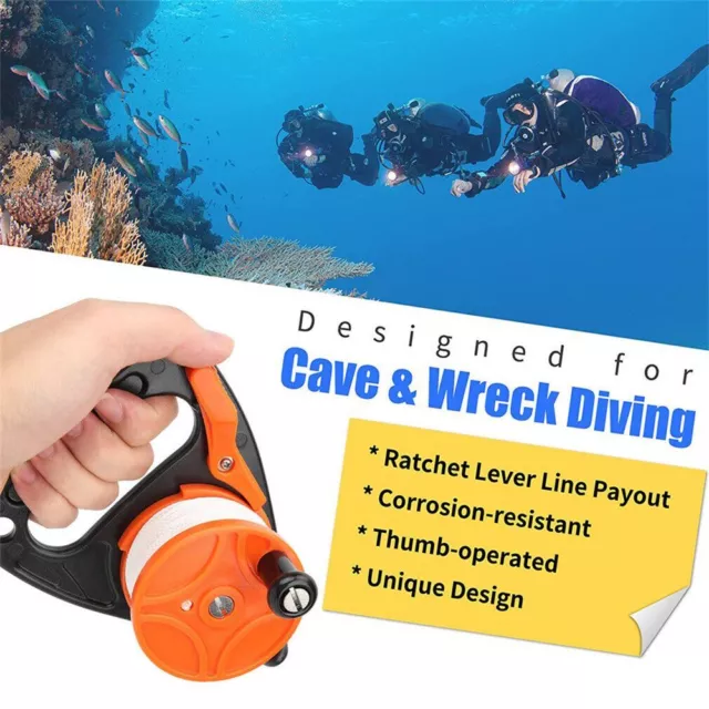 WRECK SMB DIVING Equipment Dive Reel Scuba Diving Spool Kayak Anchor &  Handle $32.49 - PicClick AU
