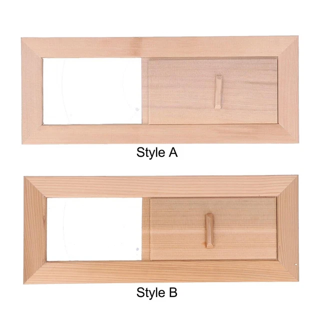 Cedar Sauna Air Vent Panel - Adjustable Wooden Ventilation Louver For Sauna & Steam Rooms (13.4" X 5.1")