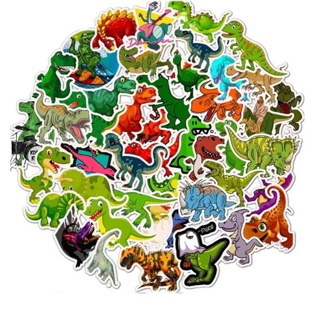 ⭐ 50 Piezas Guardería Escuela Dinosaurio para Niños Style Stickerbomb Pegatina