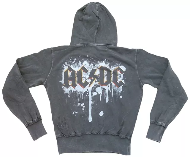 AMPLIFIED AC/DC ACDC Spray Design Rock Star ViP Vintage HOODIE SWEATSHIRT g.M/L