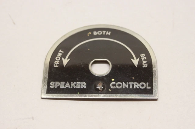 Vintage Car Truck Dash Accessory Front Rear Speaker Control Switch Bezel Part
