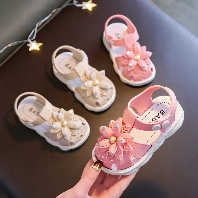 Kinder Baby Mädchen Sommer Sandalen Flower Bow Prinzessin Holiday Strand Schuhe