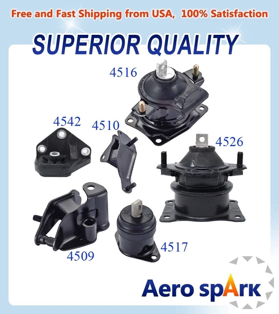 ENGINE MOTOR & Transmission Mount Set 6PCS For 20032007 Honda Accord 2