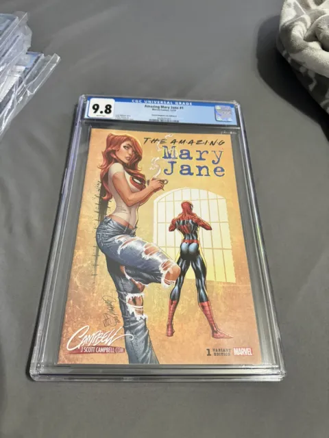 Amazing Mary Jane  # 1 CGC 9.8 NM + / Mint Variant B 1990’s J Scott Campbell !!