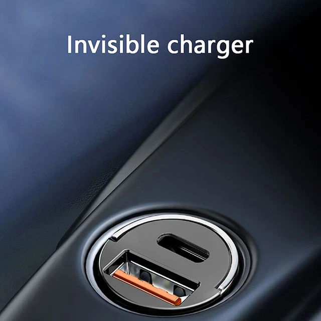 Caricabatterie USB auto 100W carattere super USB-A USB-C accendino sigarette adattatore-ln