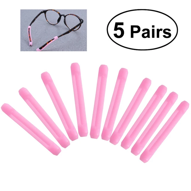 5 pares de patas de gafas soporte para gafas cubierta antideslizante