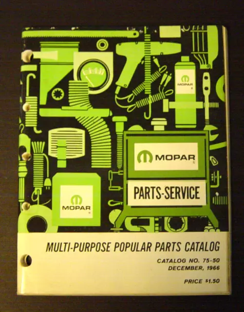 Vintage 1966 Mopar Multi-Purpose Popular Parts Catalog #75-50 Chrysler Service