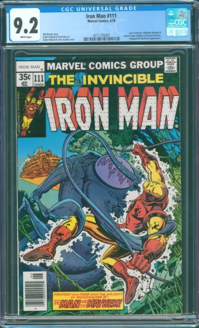 Iron Man #111, Marvel (1978), CGC 9.2 (NM-) Newsstand!