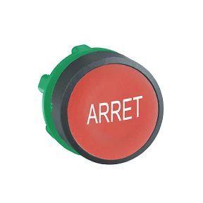 Harmony XB5-tete bouton poussoir-affleurant-22-rouge-texte 'ARRET' ZB5AA433