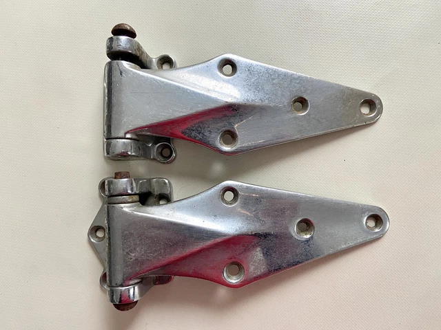 2 Vintage Kason Hardware 1071-A Refrigerator Icebox Door Hinge Forged Brass LD