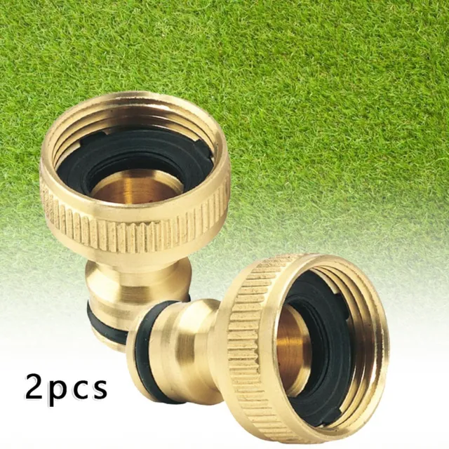 3/4 To 1/2 Garden Faucet Hose Tap Water Adapter Connector Brass Rubber Ring