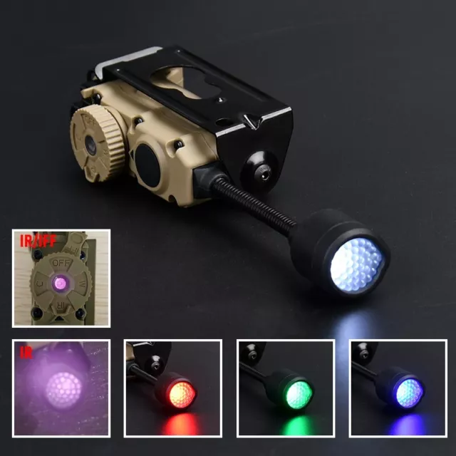 Tactical 4 Color Helmet LED Light IR Flashlight Safety Signal Light Headlamps