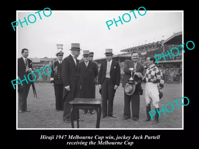 Old Large Horse Racing Photo Of Hiraji 1947 Melbourne Cup Winner
