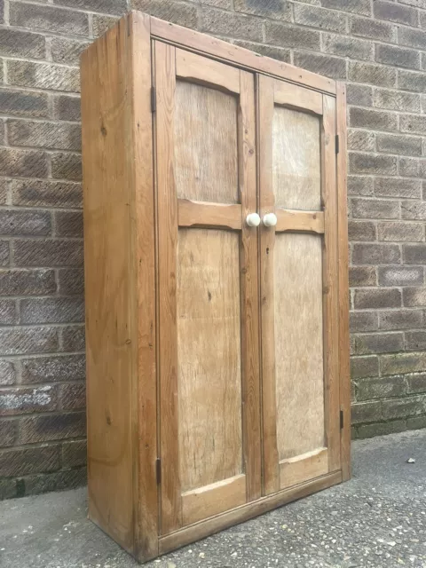 Antique Victorian pine Panelled Cupboard Larder Boot Room Linen