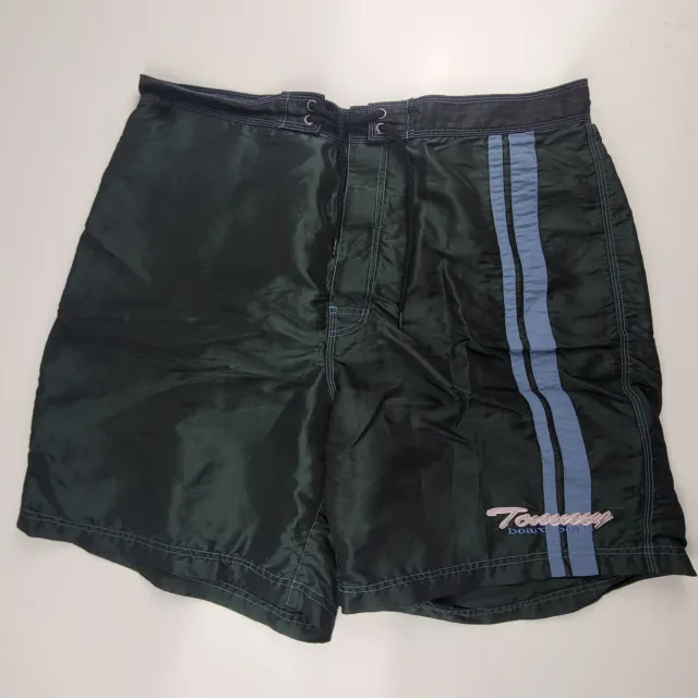 Tommy Hilfiger Swim Trunks Mens XL Green Blue Pockets Lined Mesh Board Shorts