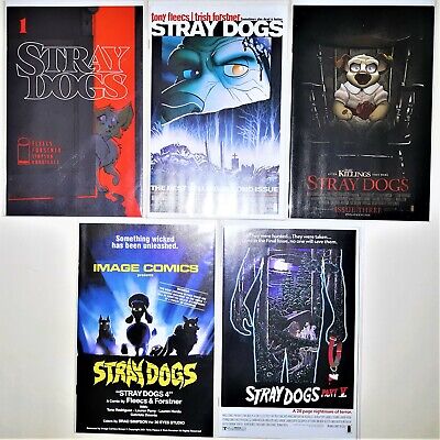 STRAY DOGS 1-5 1st PRINT IMAGE 2021 #1 COVER A and #2-5 HORROR VARIANTS NM