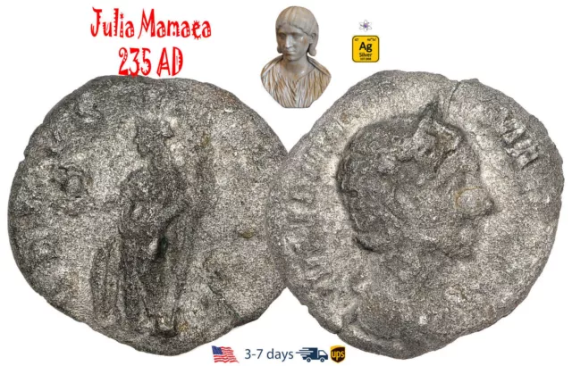 Ancient Roman Empire Coin Silver Denarius Julia Maesa 160 224 AD Authentic#30397