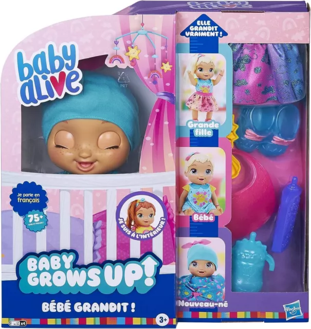 Poupée Baby Alive qui grandit et parle : Happy Hope ou Merry Meadow - Hasbro