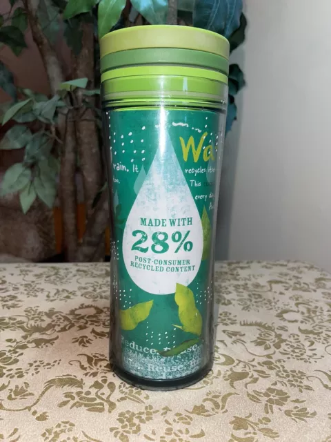 Starbucks Insulated Travel Coffee Mug Reduce Reuse Recycle Green Tumbler 12oz