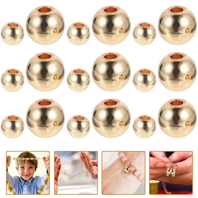 200 Pcs Geflochtene Perlen Armband Perlen zur Schmuckherstellung Dichtungsmateri