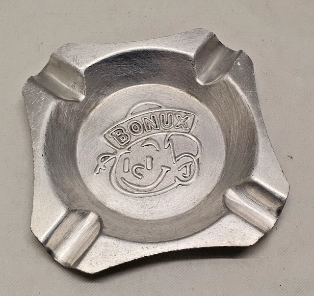 Ancien Cendrier Publicitaire Bonux Aluminium