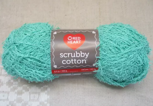 Red Heart Scrubby Cotton, Jade, 3.5 oz, 145 yds, 100% Cotton