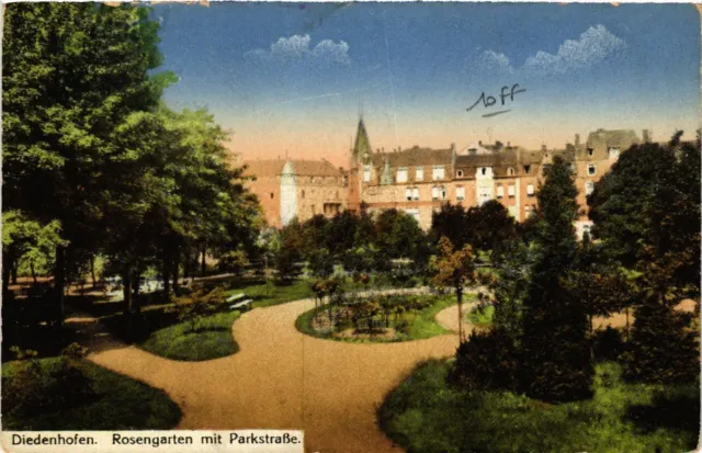 CPA AK DIEDENHOFEN Rosengarten mit Parkstrasse (454718)