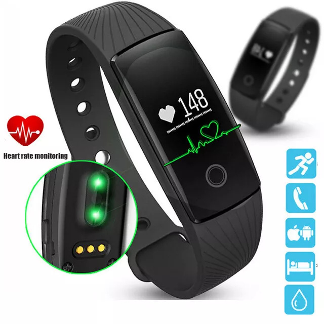 Smart Bracelet Fitness Heart Rate Calorie Monitor Activity Tracker Call Reminder