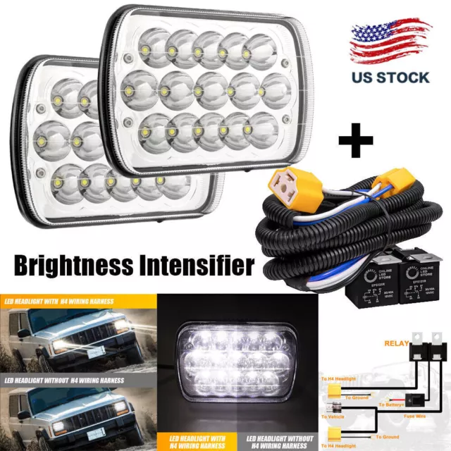 LED Headlights + H4 Brightness Intensifier For Chevy Express Cargo Van 1500 2500