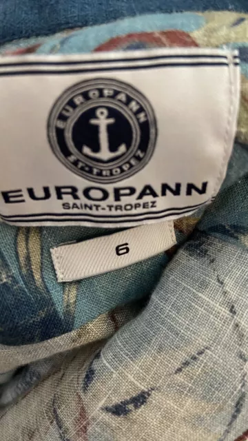 EUROPANN ST. TROPEZ 100% Linen Button Shirt Long Sleeve Sz 6 $25.00 ...