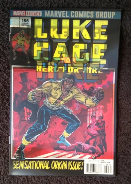 *KEY COMIC* LUKE CAGE # 166 LENTICULAR CVR HERO FOR HIRE #1 (Marvel ...