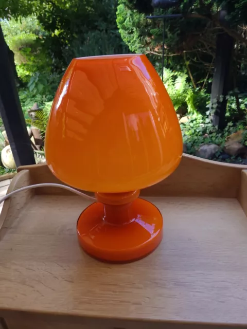 Orange Tischlampe aus Glas von Hans-Agne Jakobsson AB Markaryd, 1960er