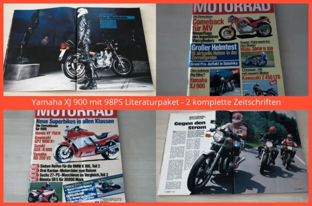 Yamaha XJ 900 mit 98PS Literaturpaket - 2 komplette Zeitschriften