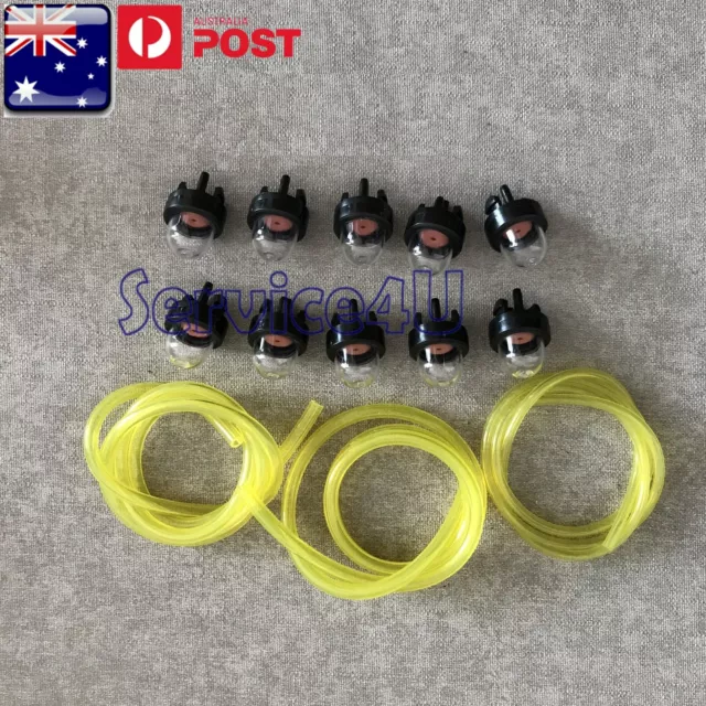 10 Primer Bulb Fuel Line For Ryobi Stihl Mcculloch Talon Trimmer Whipper Snipper