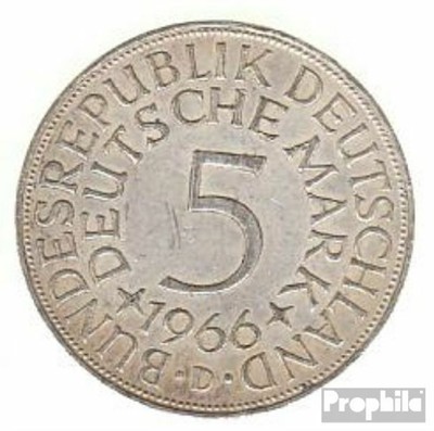 Aigle Rfa 5 DM Aigle Argenté 1951 D Neuf Monnaie 