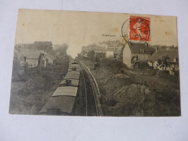 CPA  guerre 1914-1918  VIERZON   transport de chevaux par train  BROSSAC