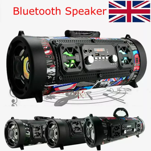 Ultra Loud High Bass Bluetooth Wireless Speaker Portable Outdoor Indoor Party UK