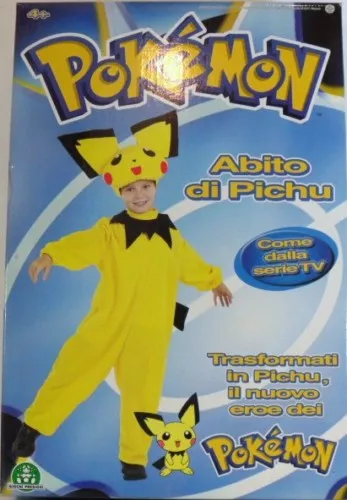 CARNEVALE COSTUME POKEMON PICHU Giochi Preziosi vestitoTg. 1a EUR