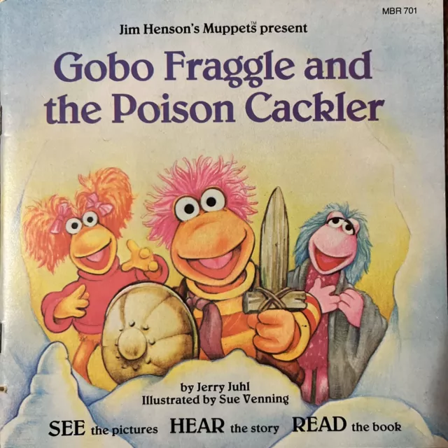 Vintage Jim Hensons Muppets Gobo Fraggle Rock Poison Cackler Record & Book NOS