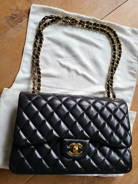 CHANEL Tasche Timeless Classic Flap BLACK-VINTAGE NEUWERTIG mRG/Beutel Rarität
