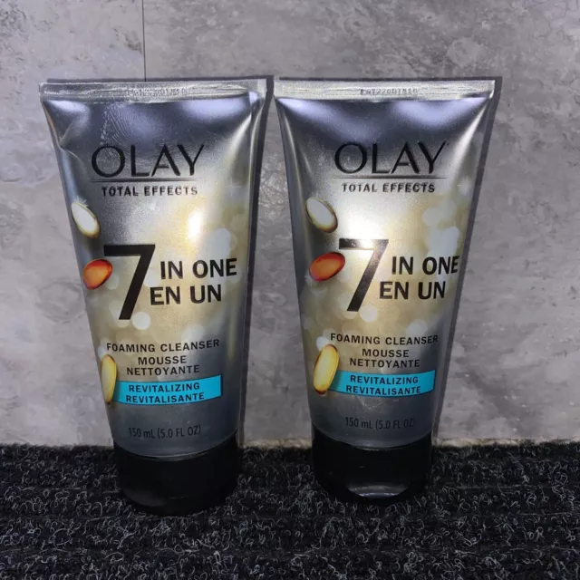 2 Olay Total Effects 7 in 1 - Foaming Cleanser Revitalizing 5 FL OZ EACH