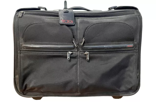 TUMI Black Nylon Garment 2-Wheeled Carry On Bag- Executive Functional Traveler