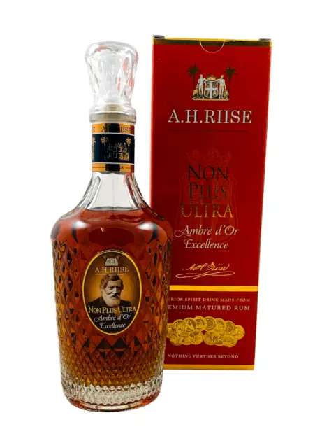 (129,41€/l) A.H. Riise Non Plus Ultra Ambre d'Or Excellence Spirit Drink 42% 0,7