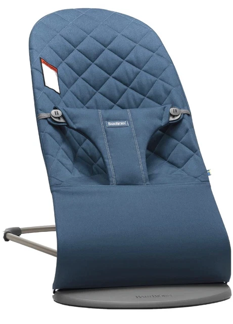 BabyBjörn Bouncer Bliss, Cotton, Midnight Blue, 1 Count (Pack of 1)