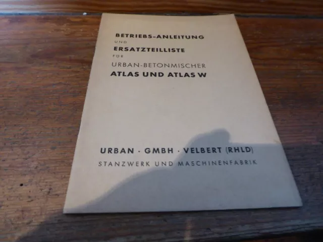 Anleitung und Teileliste Urban Betonmischer Atlas und Atlas W