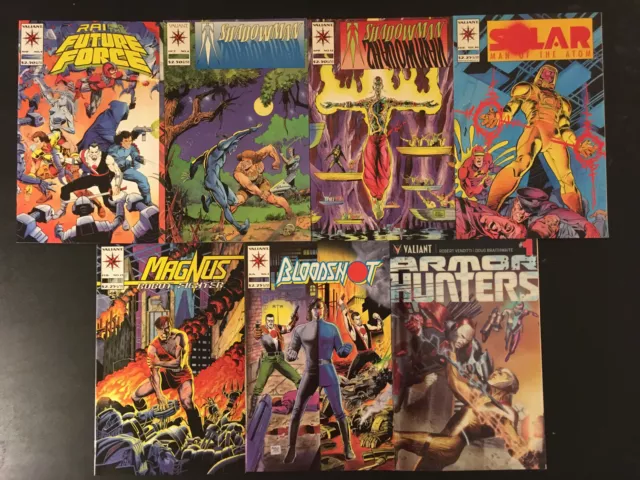 Lot Of 7 Valiant Comics (1992-2014) VF/NM - Future Force/Shadowman/Solar/Magnus