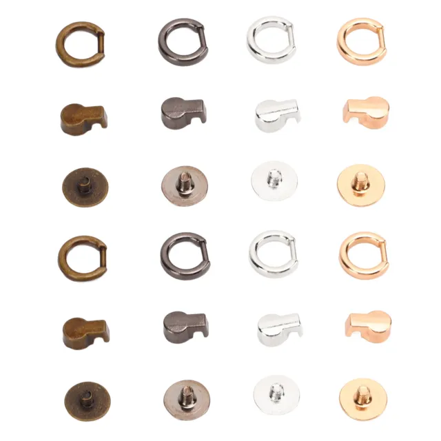 20 un. remaches de anillo D remaches de tornillo con anillos de tracción 4 colores accesorio hágalo usted mismo