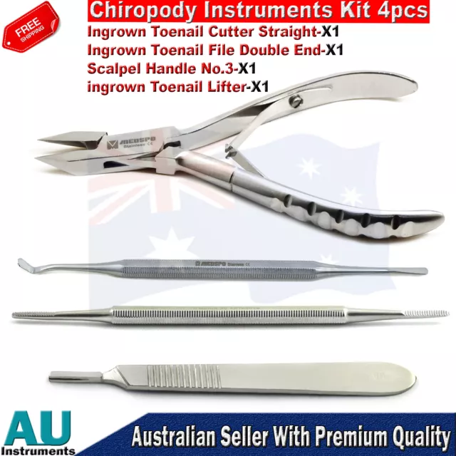 Podiatry Basic Toenail Removal Tools Kit Ingrown Clipper Nipper Nail Lifter File