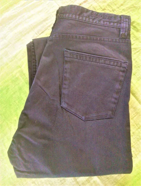 Lacoste - Pantalon noir coupe droite - Taille 38
