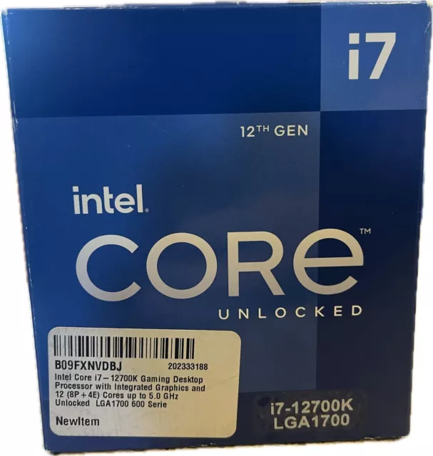 Bpen Box Intel Core i7-12700K LGA 1700 12th Gen. Alder Lake 12-Core  Processor